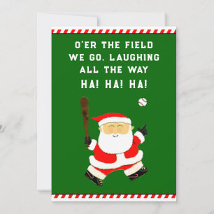 Cartes Pour Fêtes Annuelles Noël drôle de baseball