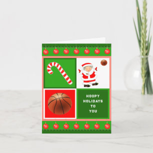Cartes Pour Fêtes Annuelles Noël drôle de basket-ball