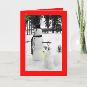 Cartes Pour Fêtes Annuelles Noël drôle de bonhomme de neige