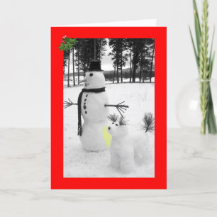 Cartes Pour Fêtes Annuelles Noël drôle de bonhomme de neige
