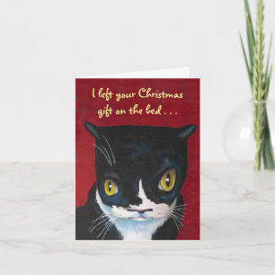 Cartes Pour Fêtes Annuelles Noël drôle de chat
