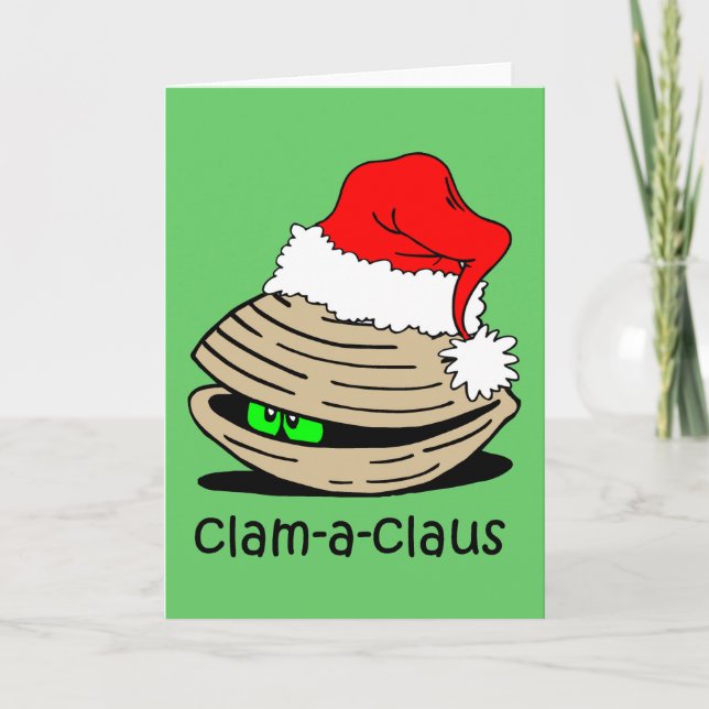 Cartes Pour Fêtes Annuelles Noël drôle de palourde (Devant)