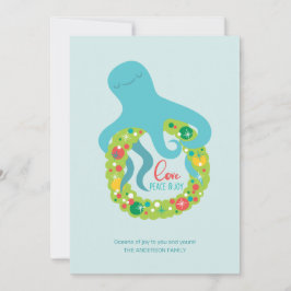 Cartes Pour Fêtes Annuelles Noël drôle de poulpe