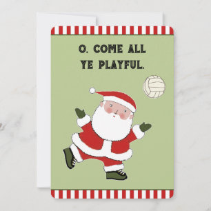 Cartes Pour Fêtes Annuelles Noël drôle de volley-ball
