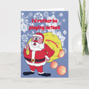 Cartes Pour Fêtes Annuelles Noël drôle Père Noël Netball