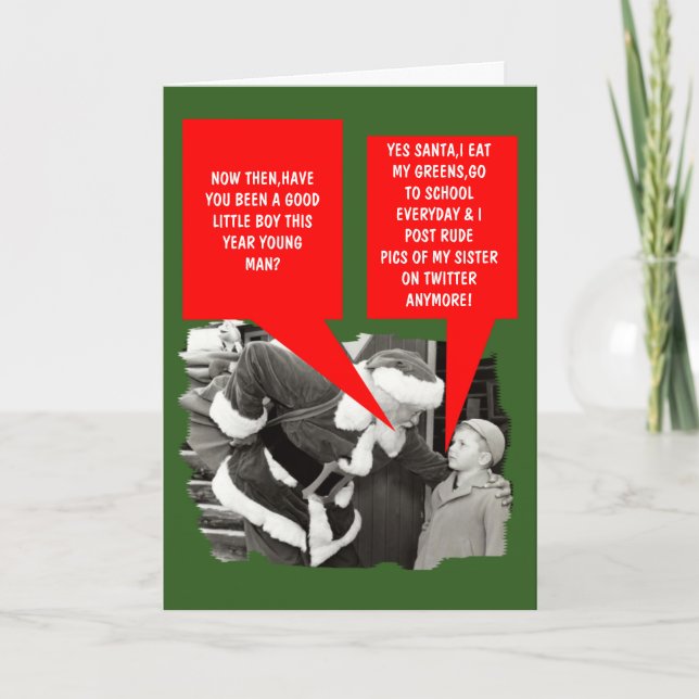 Cartes Pour Fêtes Annuelles Noël drôle sur Twitter (Devant)