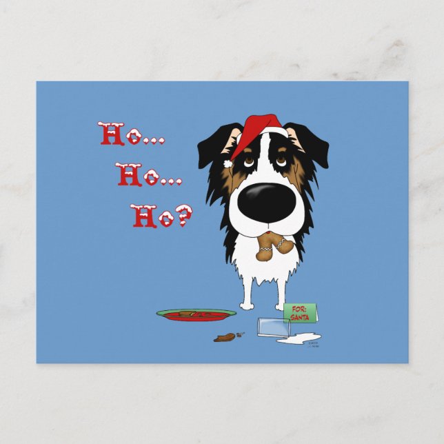 Cartes Pour Fêtes Annuelles Noël du berger australien (Devant)