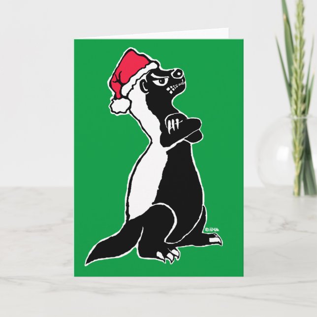 Cartes Pour Fêtes Annuelles Noël du blaireau de miel (Devant)