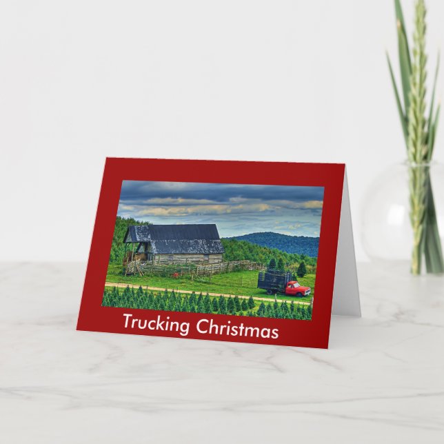 Cartes Pour Fêtes Annuelles Noël du camionnage (Devant)