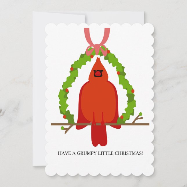 Cartes Pour Fêtes Annuelles Noël du Cardinal Grincheux (Devant)