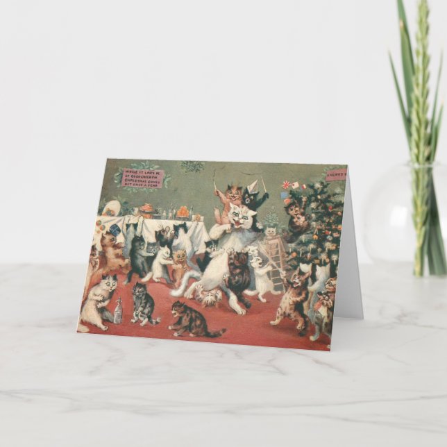 Cartes Pour Fêtes Annuelles Noël du chat (Devant)