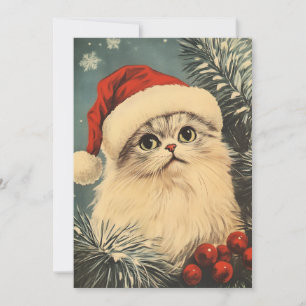 Cartes Pour Fêtes Annuelles Noël du chat perse