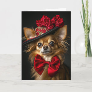 Cartes Pour Fêtes Annuelles Noël du Chihuhua victorien