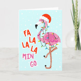 Cartes Pour Fêtes Annuelles Noël du Flamant rose drôle