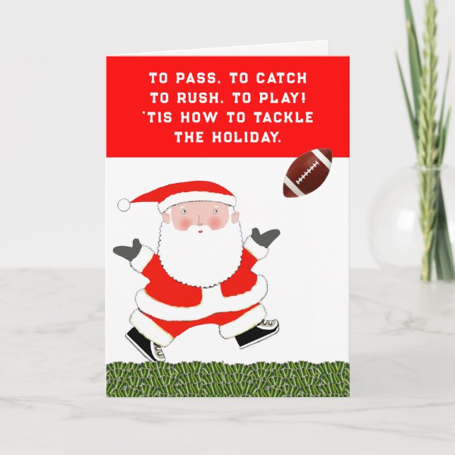 Cartes Pour Fêtes Annuelles Noël du football (Devant)