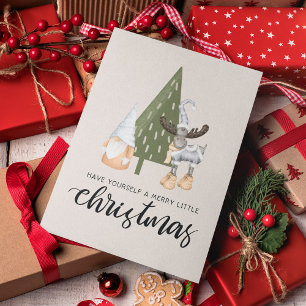 Cartes Pour Fêtes Annuelles Noël du gnome nordique mou