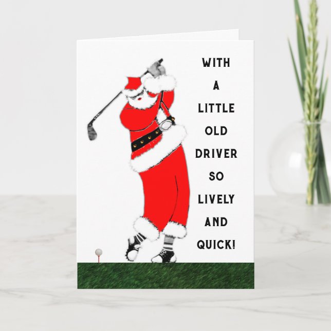 Cartes Pour Fêtes Annuelles Noël du golf (Devant)