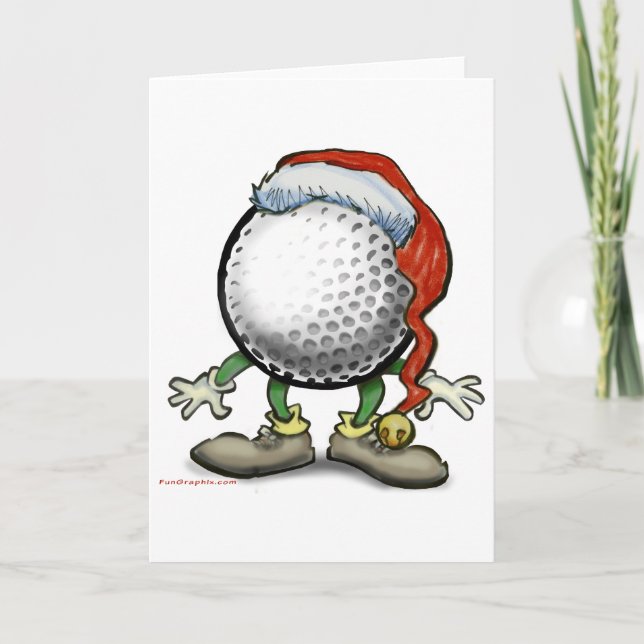 Cartes Pour Fêtes Annuelles Noël du golf (Devant)
