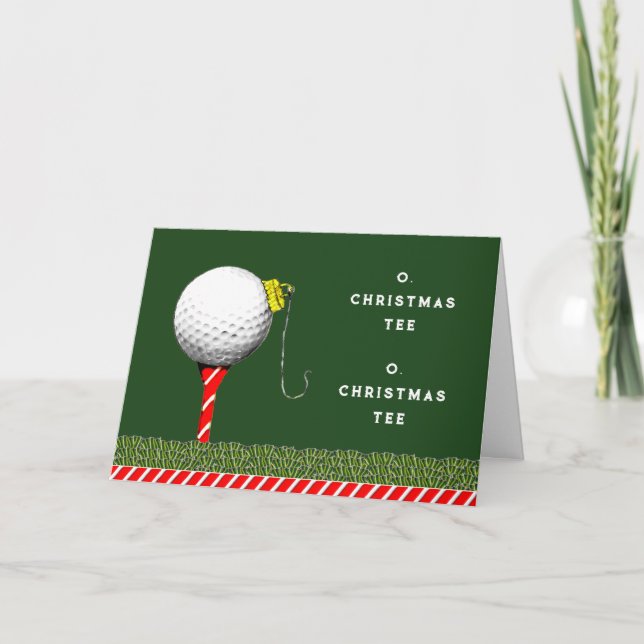 Cartes Pour Fêtes Annuelles Noël du golf (Devant)