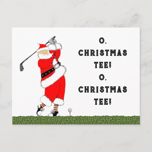 Cartes Pour Fêtes Annuelles Noël du golf (Devant)