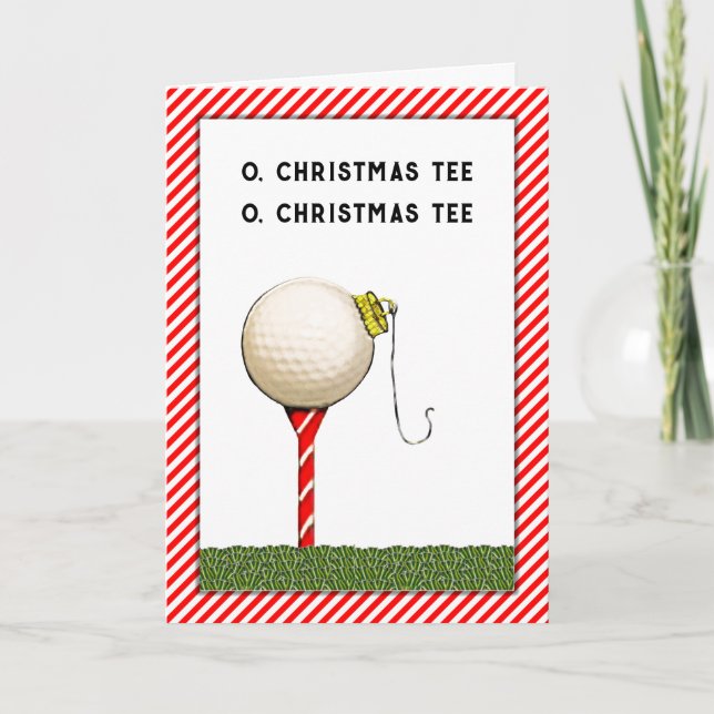 Cartes Pour Fêtes Annuelles Noël du golf (Devant)