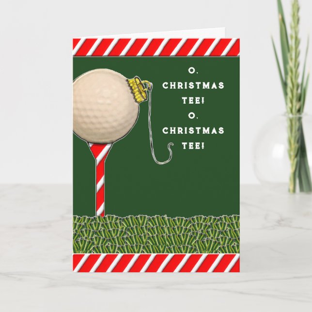 Cartes Pour Fêtes Annuelles Noël du golf (Devant)