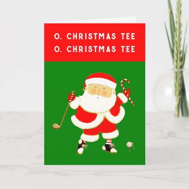 Cartes Pour Fêtes Annuelles Noël du golf (Devant)