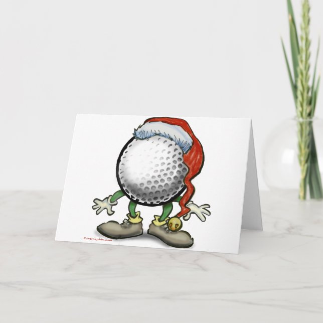 Cartes Pour Fêtes Annuelles Noël du golf (Devant)