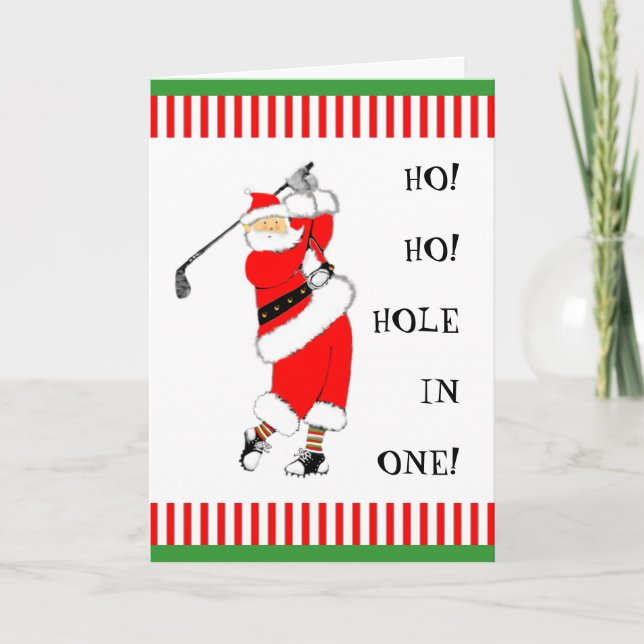 Cartes Pour Fêtes Annuelles Noël du golf (Devant)