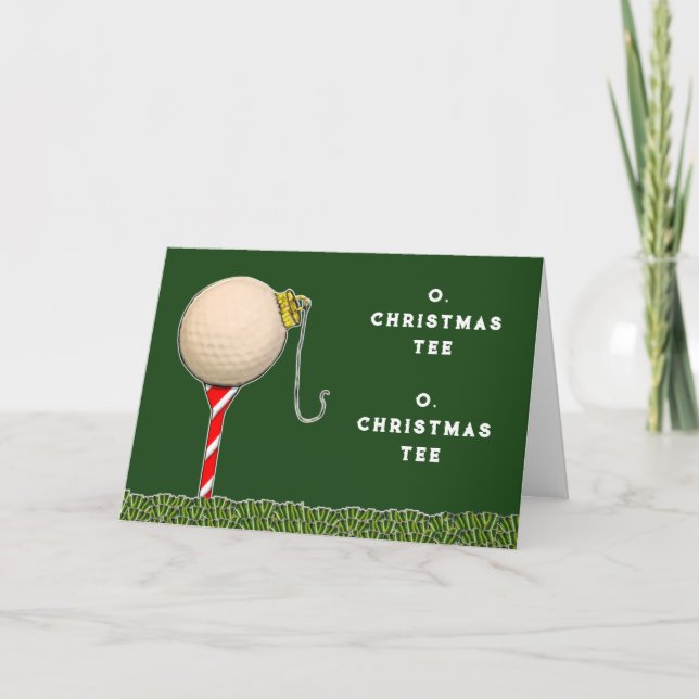 Cartes Pour Fêtes Annuelles Noël du golf (Devant)