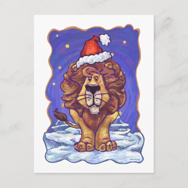 Cartes Pour Fêtes Annuelles Noël du lion (Devant)