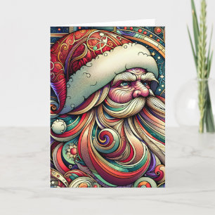 Cartes Pour Fêtes Annuelles Noël du Père Noël Art Nouveau