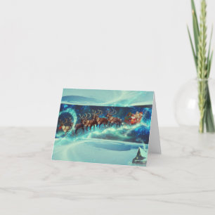 Cartes Pour Fêtes Annuelles Noël du Père Noël et du Reindeer Sleigh
