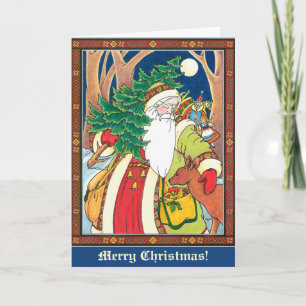 Cartes Pour Fêtes Annuelles Noël du Père Noël victorien
