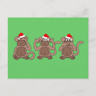 Cartes Pour Fêtes Annuelles Noël du singe