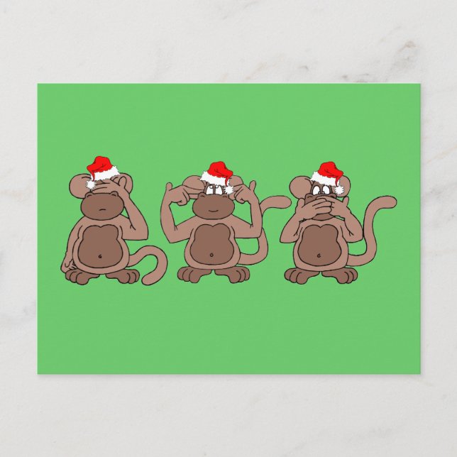 Cartes Pour Fêtes Annuelles Noël du singe (Devant)