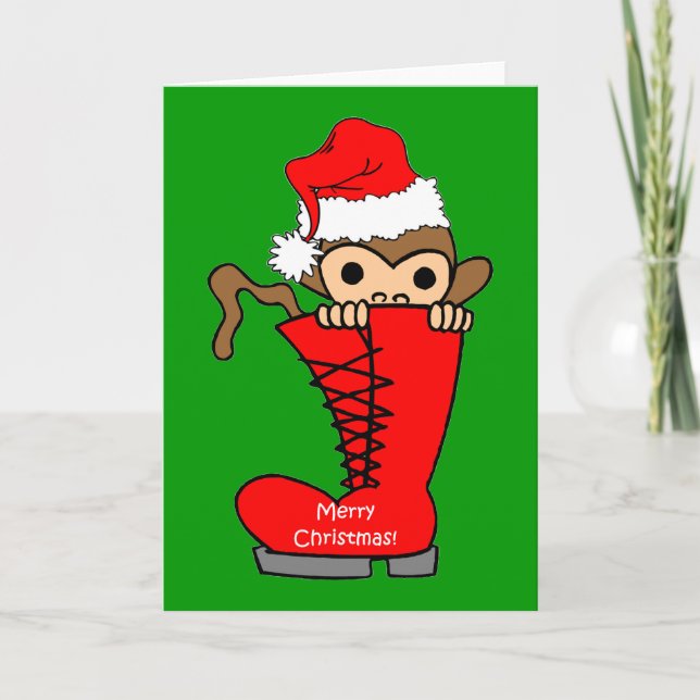 Cartes Pour Fêtes Annuelles Noël du singe (Devant)