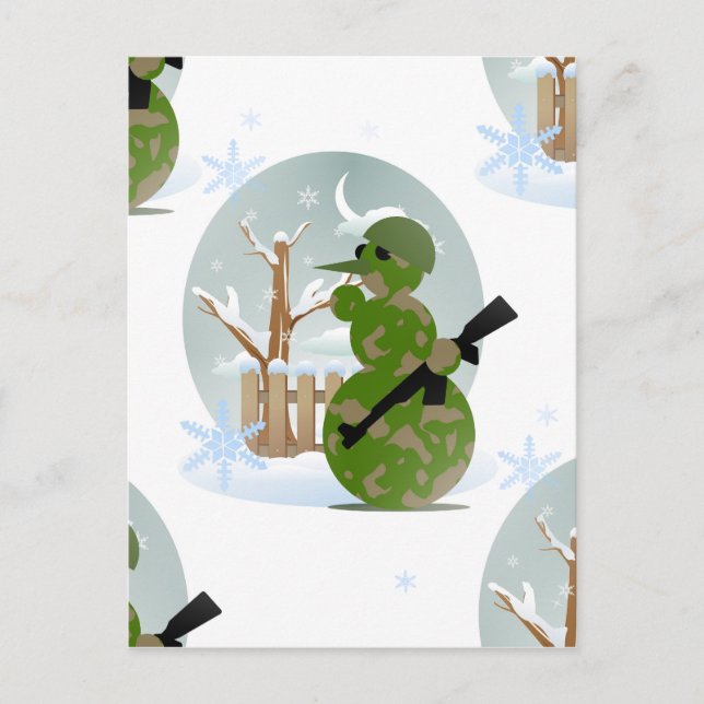 Cartes Pour Fêtes Annuelles noël du soldat des neiges (Devant)