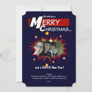 Cartes Pour Fêtes Annuelles Noël du super héros