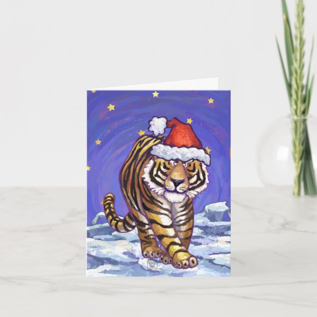 Cartes Pour Fêtes Annuelles Noël du tigre (Devant)