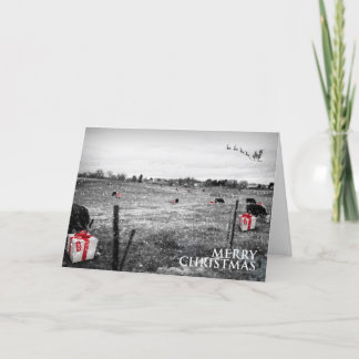 Cartes Pour Fêtes Annuelles Noël d'une vache