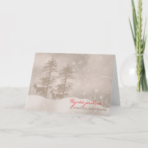 Cartes Pour Fêtes Annuelles Noël élégant finlandais de langue bonnes fêtes
