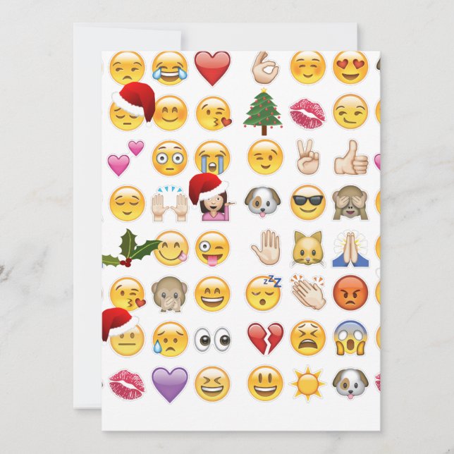 Cartes Pour Fêtes Annuelles noël emojis (Devant)