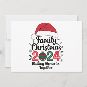 Cartes Pour Fêtes Annuelles Noël en famille 2024 Créer des souvenirs ensemble