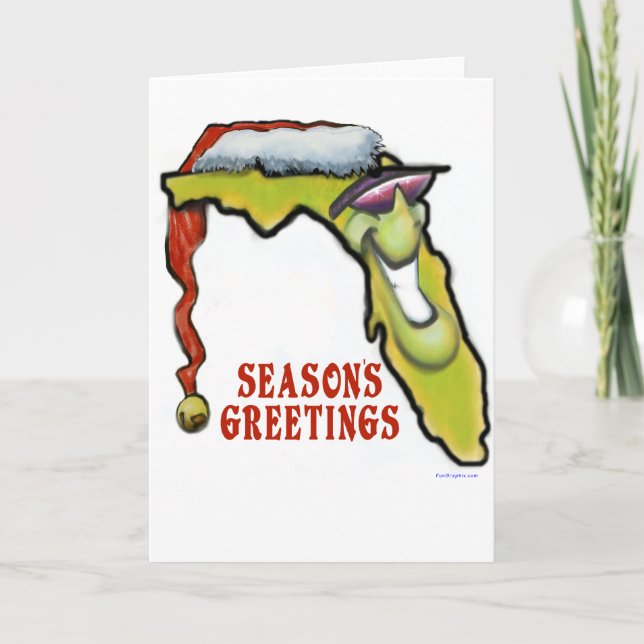 Cartes Pour Fêtes Annuelles Noël en Floride (Devant)