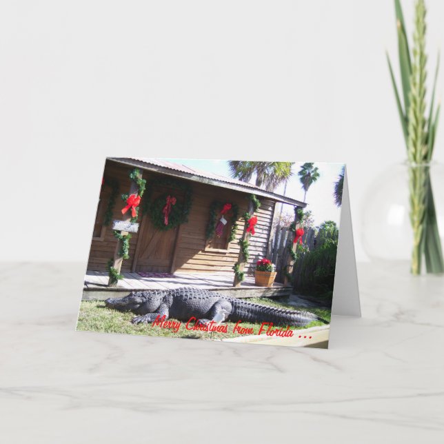 Cartes Pour Fêtes Annuelles Noël en Floride (Devant)