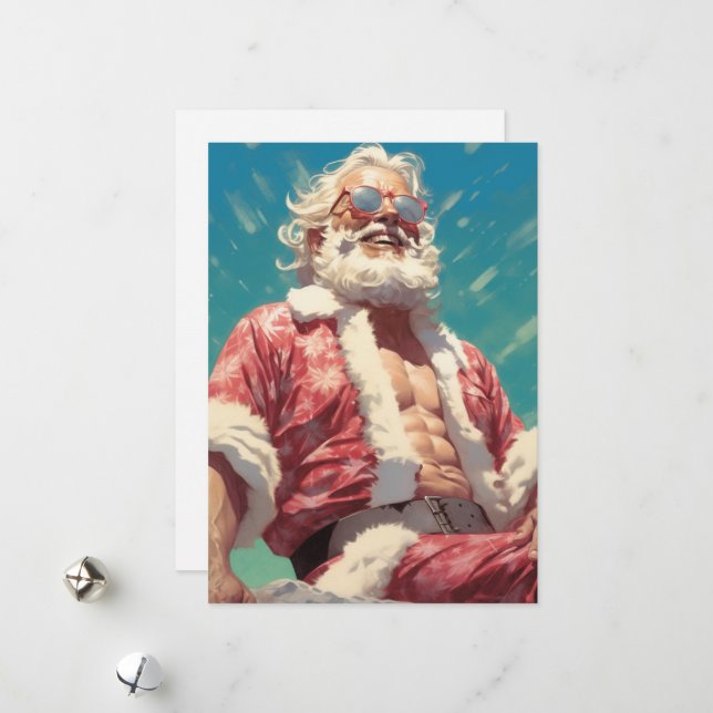 Cartes Pour Fêtes Annuelles Noël en juillet (Devant/Arrière en situation)