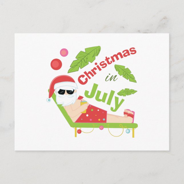 Cartes Pour Fêtes Annuelles Noël En Juillet (Devant)