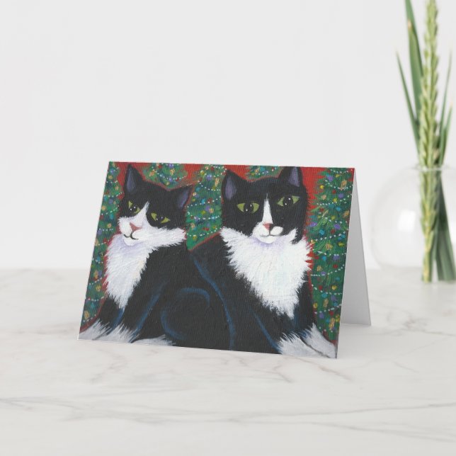 CARTES POUR FÊTES ANNUELLES NOËL EN NOIR ET BLANC (Devant)