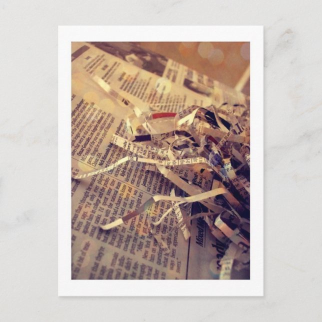 Cartes Pour Fêtes Annuelles Noël en papier journal (Devant)